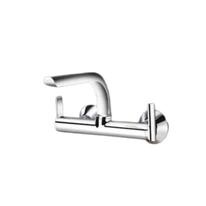 ZAP Ultra Cube Series Brass Sink Mixer – Wall Mounted Kitchen Tap with Swinging Spout | Hot & Cold Water Mixer for Home, Kitchen, and Bar Sinks | Chrome Finish Faucet