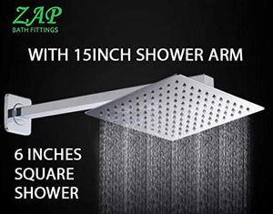 ZAP GEO305 GEO Series Full Brass 3-in-1 Wall Mixer with Shower Arm, Shower Head, Multi-Flow Hand Shower & 1.5m Tube – Chrome Finish