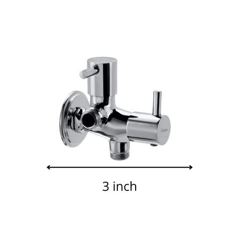 Elixir Angle Valve 2 in 1 Dual Control with Wall Flange