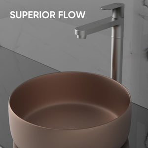 ZAP Ocean Series Brass Pillar Cock Tap 11-Inch Tall | Chrome Finish Bathroom Faucet | Hot and Cold Water Tap for Wash Basin, Sink, Vanity | Stylish & Durable