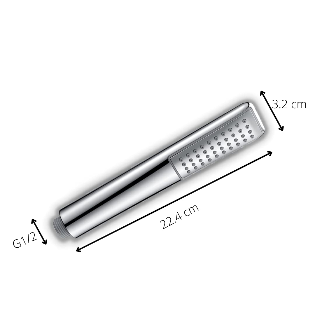 ZAP HS-004 Delta Series | Hand Held Shower | High Pressure Chrome Shower Head | ABS & Chrome Finish | With Hose Pipe | With Wall Bracket | Universal Wand Design