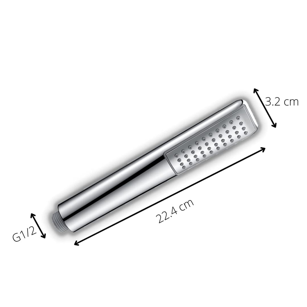 ZAP HS-004 Delta Series | Hand Held Shower | High Pressure Chrome Shower Head | ABS & Chrome Finish | With Hose Pipe | With Wall Bracket | Universal Wand Design