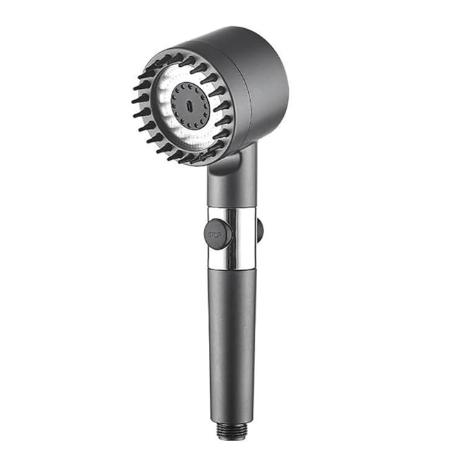 Black Filtered Handheld Shower – 3 Spray Modes with Pause Switch
