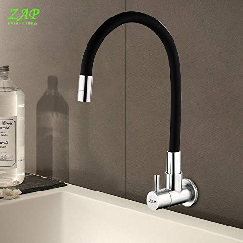 Pluto Brass Wall-Mount Kitchen Sink Tap