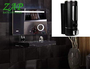 ZAP Combo Pack of 2 Soap Dispenser | Wall Mount Transparent Liquid Soap Dispenser & Bottle for Kitchen Bathroom (Pack of 2)