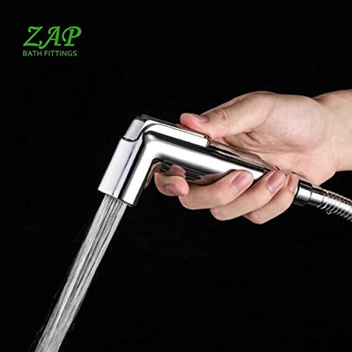 ZAP Nexa ABS Health Faucet Handheld Spray Gun | Chrome Finish Bidet Sprayer | Handheld Toilet Jet Spray for Bathroom | Multipurpose Hand Shower for Hygiene & Cleaning