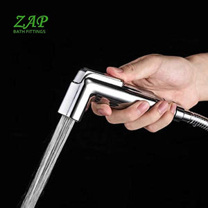 ZAP Nexa ABS Health Faucet Handheld Spray Gun | Chrome Finish Bidet Sprayer | Handheld Toilet Jet Spray for Bathroom | Multipurpose Hand Shower for Hygiene & Cleaning