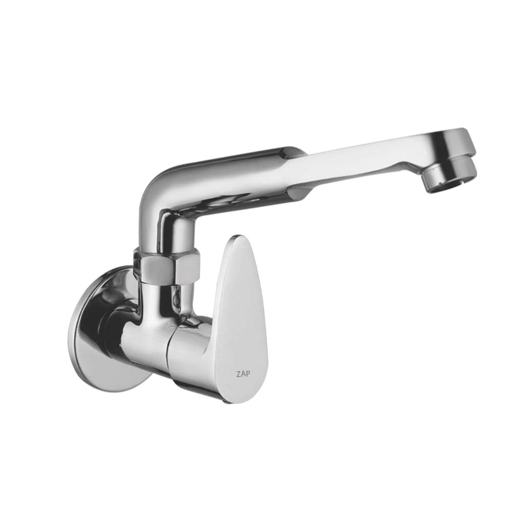 Brezza 100% High Grade Brass Sink Cock Chrome Finish  with 360 Spout (17x3 Inch)
