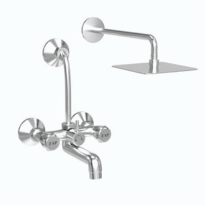 Continental 2 in 1 Wall Mixer With Overhead Shower Set