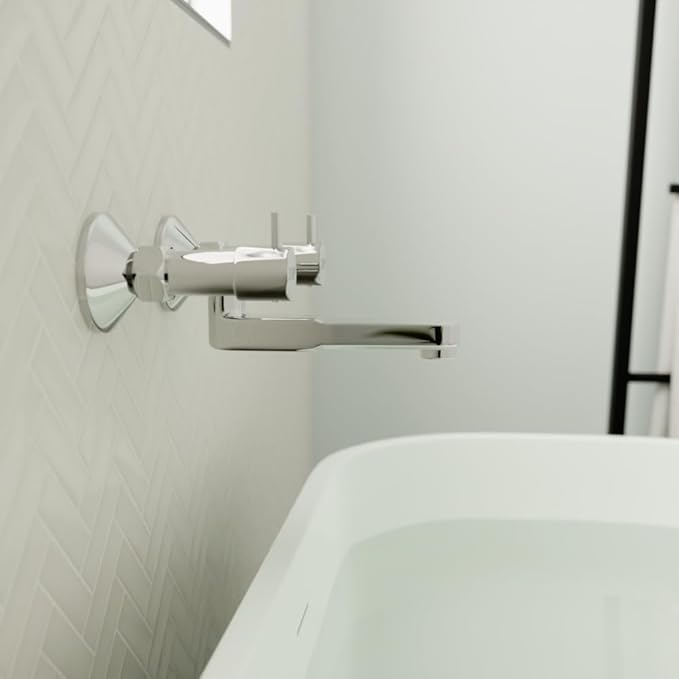 ZAP Elixir Series Brass Wall Mixer Tap | Non-Telephonic Design | Chrome Finish Bathroom Faucet | Wall-Mounted Hot & Cold Water Mixer | Durable Brass Construction | Modern Bathroom Fittings