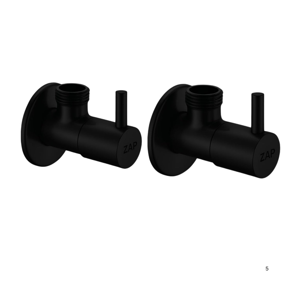 Elixir Angle Valve Black Bathroom Fitting For Tap Pack Of 2Pcs
