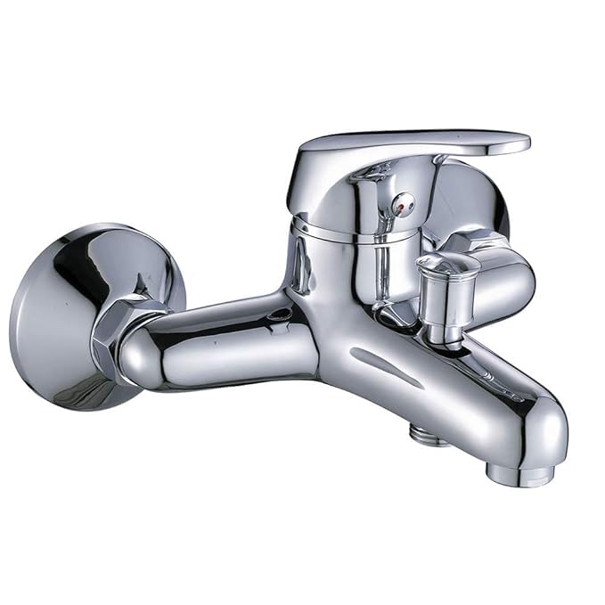ZAP Bolt Series 3-in-1 Single Lever Brass Wall Mixer with Multi-Flow Hand Shower and Complete Shower Set – Chrome Finish