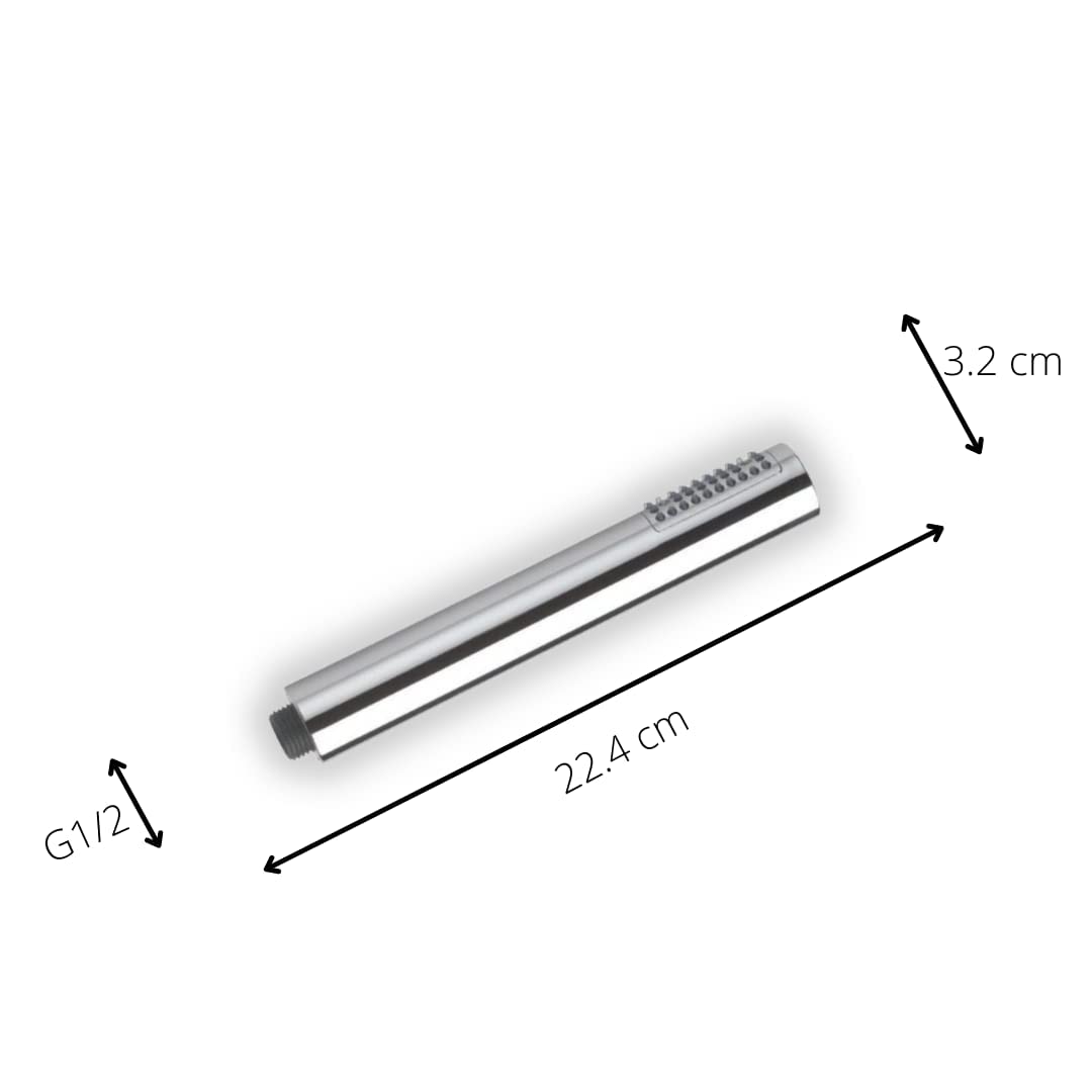 ZAP HS-003 Cube Series High-Pressure Handheld Shower Head – Chrome Finish | Water-Saving ABS Shower Head | Easy-Clean Nozzles | Without Hose & Bracket | Set of 1