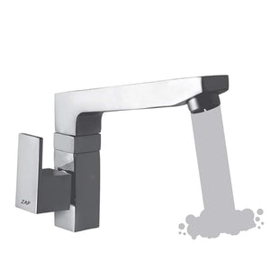 Zap Skoda Brass Sink Tap Cock with 360° Swivel Spout | Wall Mounted Kitchen & Bathroom Faucet | Chrome Finish Water Tap | Heavy-Duty Brass Body | Anti-Rust, Durable & Stylish