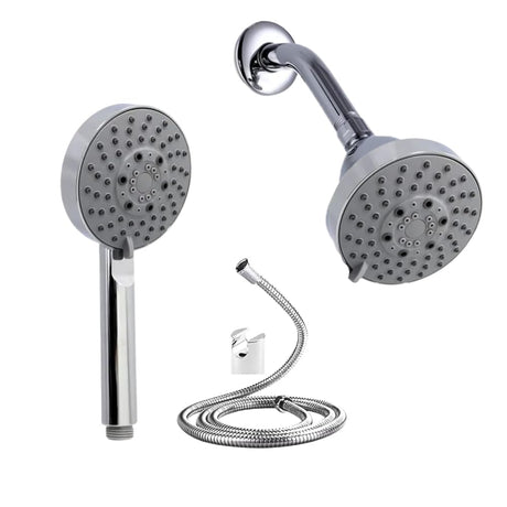 ZAP ULTRA SH 1388 OVERHEAD AND HAND SHOWER COMBO | DUAL SHOWER HEAD SET | MULTI-SPRAY SETTINGS | CHROME FINISH | SPA-LIKE RAIN SHOWER | EASY INSTALLATION