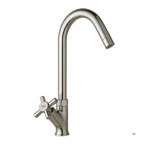 Zap Caster Light Swan Neck Tap for Kitchen & Bathroom | Brass Body, Chrome Finish | Table/Deck Mounted | Sleek Durable Design | Soft Flow Water Faucet