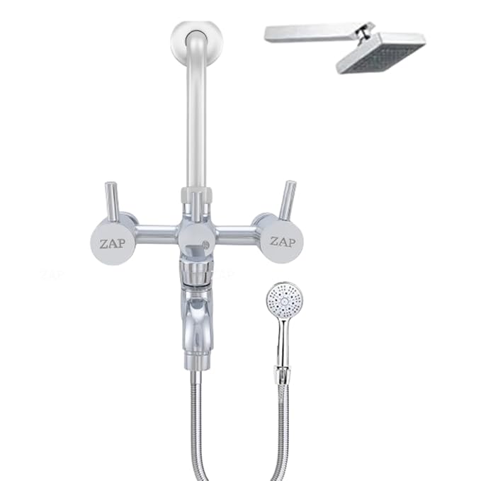 Turbo 3-in-1 Brass Wall Mixer Set