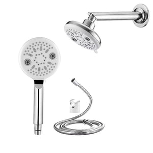 ZAP Ultra SH 1387 Overhead and Hand Shower Combo – Chrome Finish Dual Shower Head System | Multi Spray Modes | Spa-Style Rain Shower | Easy Installation | Bathroom Shower Set