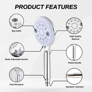 ZAP Ultra SH 1387 Overhead and Hand Shower Combo – Chrome Finish Dual Shower Head System | Multi Spray Modes | Spa-Style Rain Shower | Easy Installation | Bathroom Shower Set