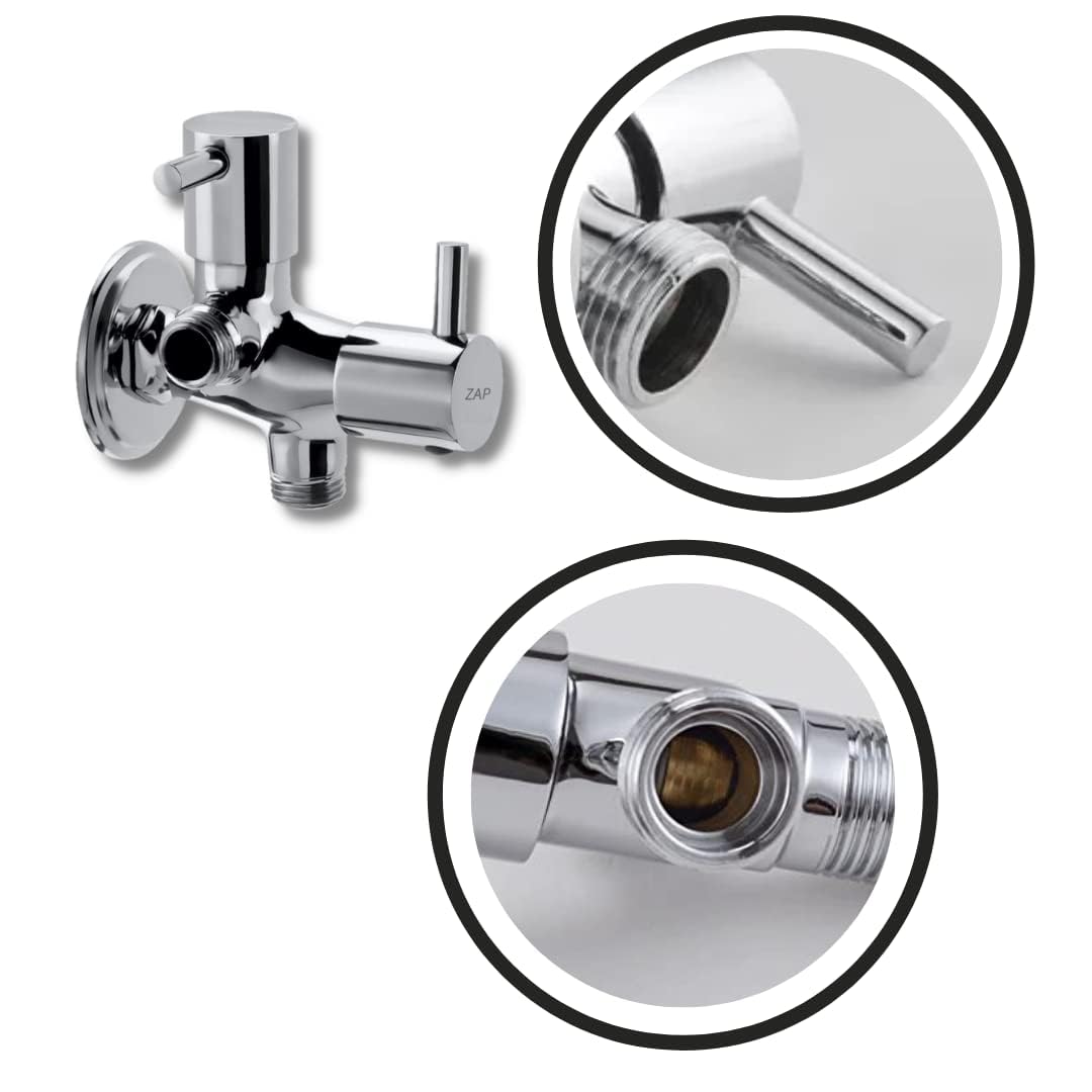 Elixir Angle Valve 2 in 1 Dual Control with Wall Flange