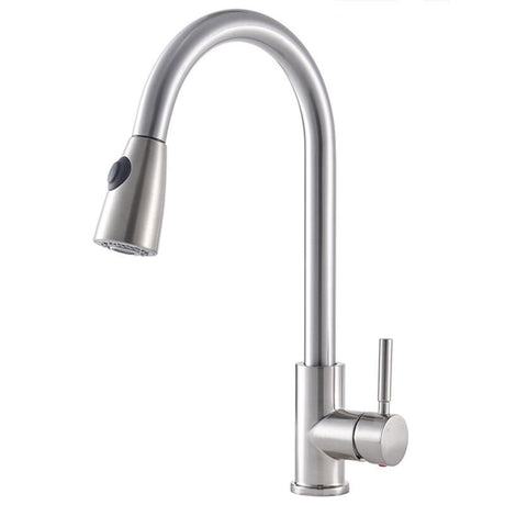 ZAP Delta Series Stainless Steel Flexible Kitchen Faucet – Chrome Plated 360° Swivel Tap | Pull-Type Lead-Free Drip-Free Kitchen Sink Mixer with Installation Accessories