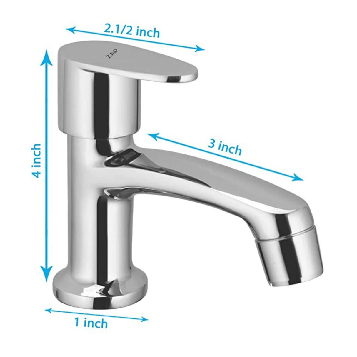 ZAP Brezza Series Bathroom Fittings Combo | 100% Brass | Includes 2-in-1 Wall Mixer, Pillar Cock, 2 Long Body Taps, 6 Angle Cocks (Washing Machine Compatible) | Chrome Finish | Made in India