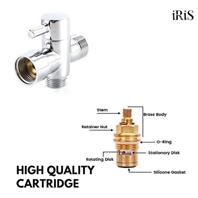 ZAP 3232 3-in-1 Solid Brass Angle Valve | 3-Way Shower Diverter with Valve | Bathroom Fitting for Tap, Hand Shower & Jet Spray | Chrome Finish | Rust Resistant & Durable