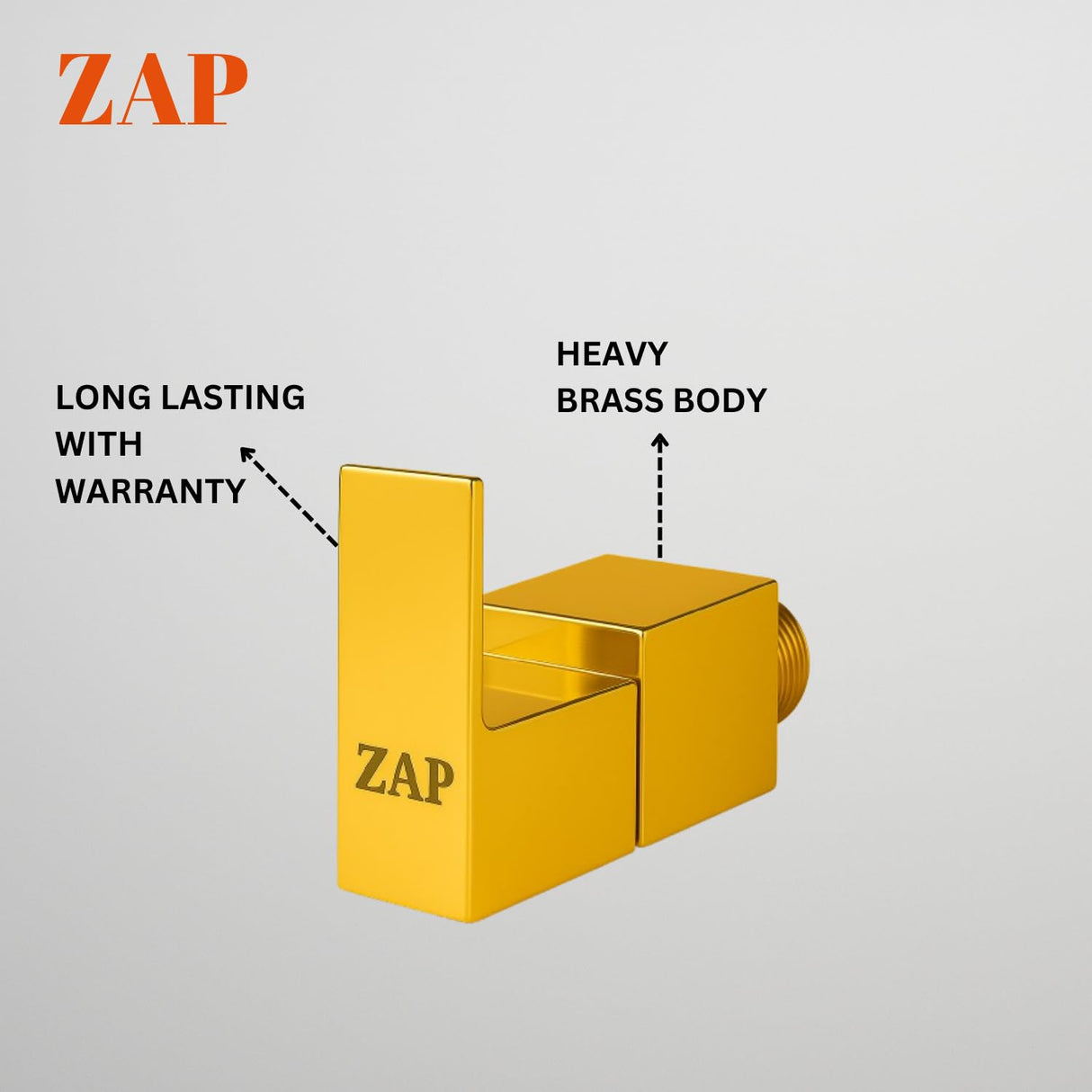 Skoda Angle Valve Gold square suitable for bathroom and kitchen
