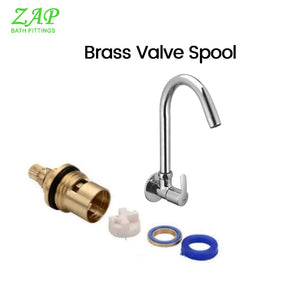 ZAP Prime Light Wall-Mount Kitchen Sink Tap | Chrome Finish Brass Sink Cock with Flange | Easy-to-Use Kitchen Tap for Home & Basin