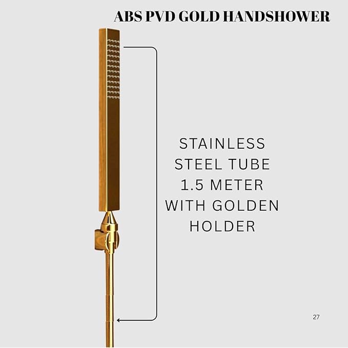 Elixir 3-in-1 Wall Mixer Tap with Overhead Shower, Hand Shower & Long Bend Pipe