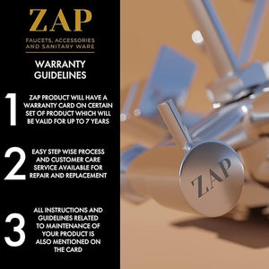 ZAP Elixir Series High Grade 100% Brass 3-in-1 Wall Mixer with Overhead Shower System and 125mm Long Bend Pipe, Chrome Finish