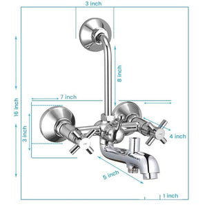 Caster Brass 3-in-1 Wall Mixer