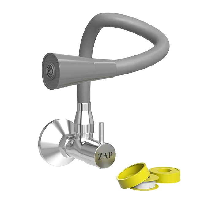 Grey Brass Sink Tap with Dual Flow Kitchen Faucet with Flexible Swivel Spout