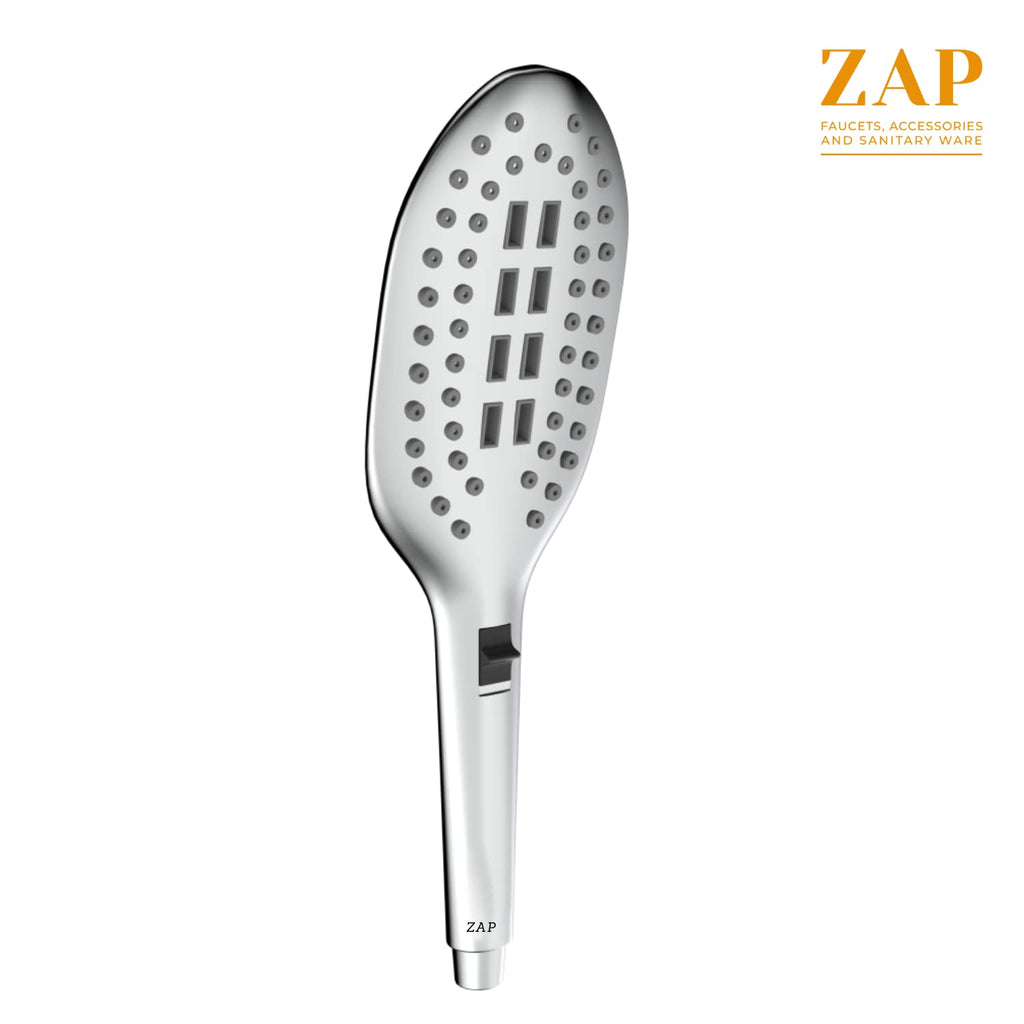 ZX3412 Switch Hand Shower With Silicone Free Nozzles, Stainless Steel Finish, Lightweight, Great Grip, Precise Water Flow(Ultra Modern Sleek, Rain & Massage Spray)