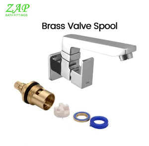 ZAP Skoda Kitchen Sink Cock – Wall-Mounted Brass Tap with 360° Swivel Spout | Chrome Finish Sink Faucet for Kitchen Basin | Full Brass Body | Made in India
