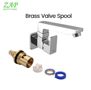 Skoda Brass Sink Tap with Swivel Casted Spout Wall Mounted, Chrome Finish