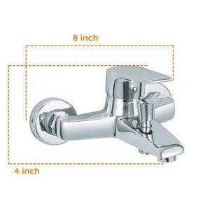 ZAP Ocean Series 3-in-1 Single Lever Wall Mixer Tap | 100% Brass Bathroom Fitting with Hand Shower Provision | Chrome Finish | Hot & Cold Water Control | Wall Mounted | Made in India