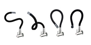 ZAP Pluto Flexible Kitchen Sink Tap with Pull-Down Sprayer | 360° Rotatable Silicone Faucet | Single Flow Water Outlet | Black | Durable Brass Body
