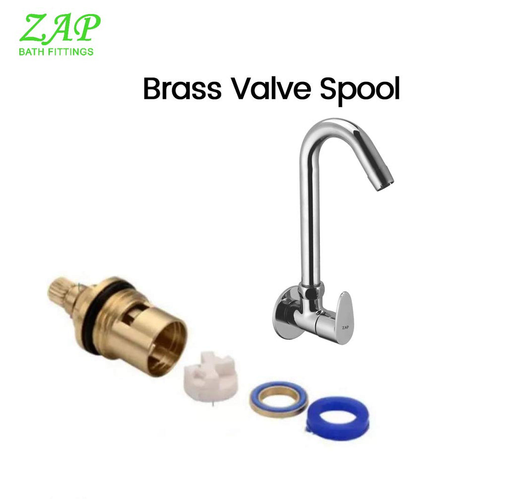 ZAP Pluto Light Wall-Mount Kitchen Sink Tap | Chrome Finish Brass Sink Cock | Easy-to-Use Kitchen Faucet for Home