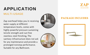 Elixir Gold Overhead Shower with Silicone Nozzles