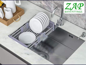 ZAP HEXA Series Single Bowl Kitchen Sink 18x16x10 Inch | 304 Grade Stainless Steel with Satin Matte Finish | Square Coupling | Rust Resistant, Durable Modular Kitchen Basin
