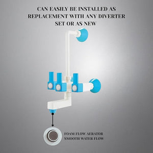 PVC Wall-Mounted Mixer with 3-in-1 Hot & Cold Control