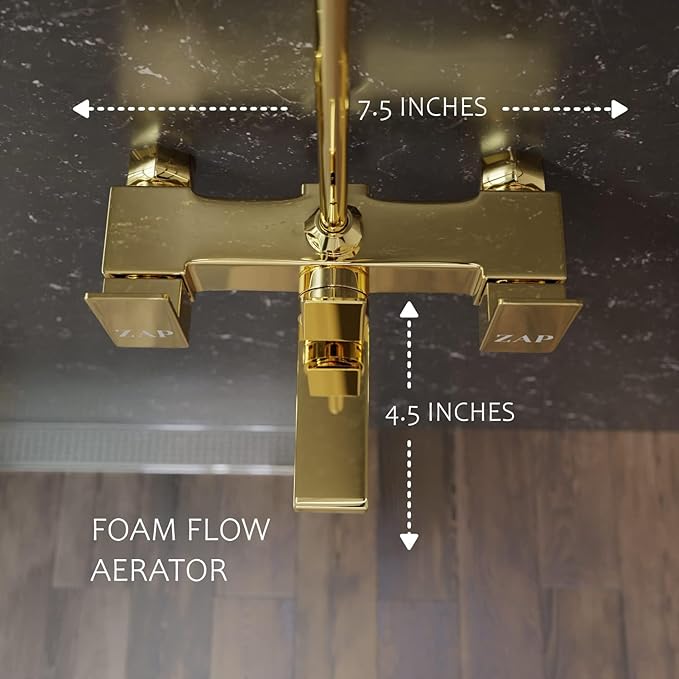 Skoda 2-in-1 Gold Plated Wall Mixer