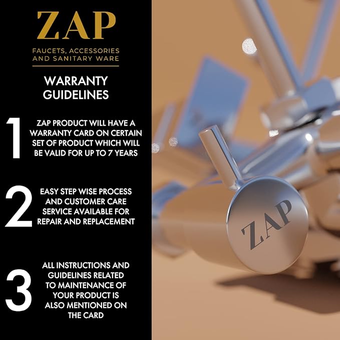 ZAP Elixir Brass Kitchen Sink Cock Faucet | Modern Black & Chrome Finish | 360° Flexible Swivel Spout | Wall Mounted Kitchen Tap | Heavy Duty Brass Body | Dual Flow Stylish Sink Mixer for Modular Kitchens