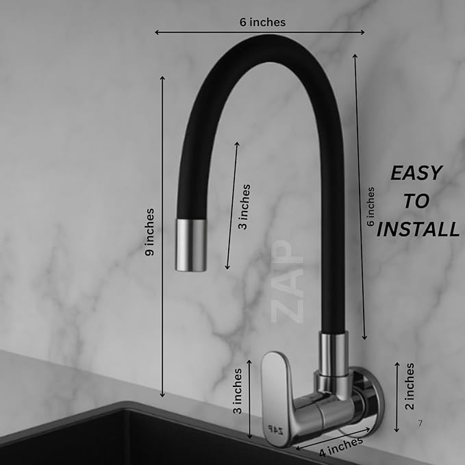 Opel Black Flexible Kitchen Sink Tap – 360° Pull-Down Sprayer Tap