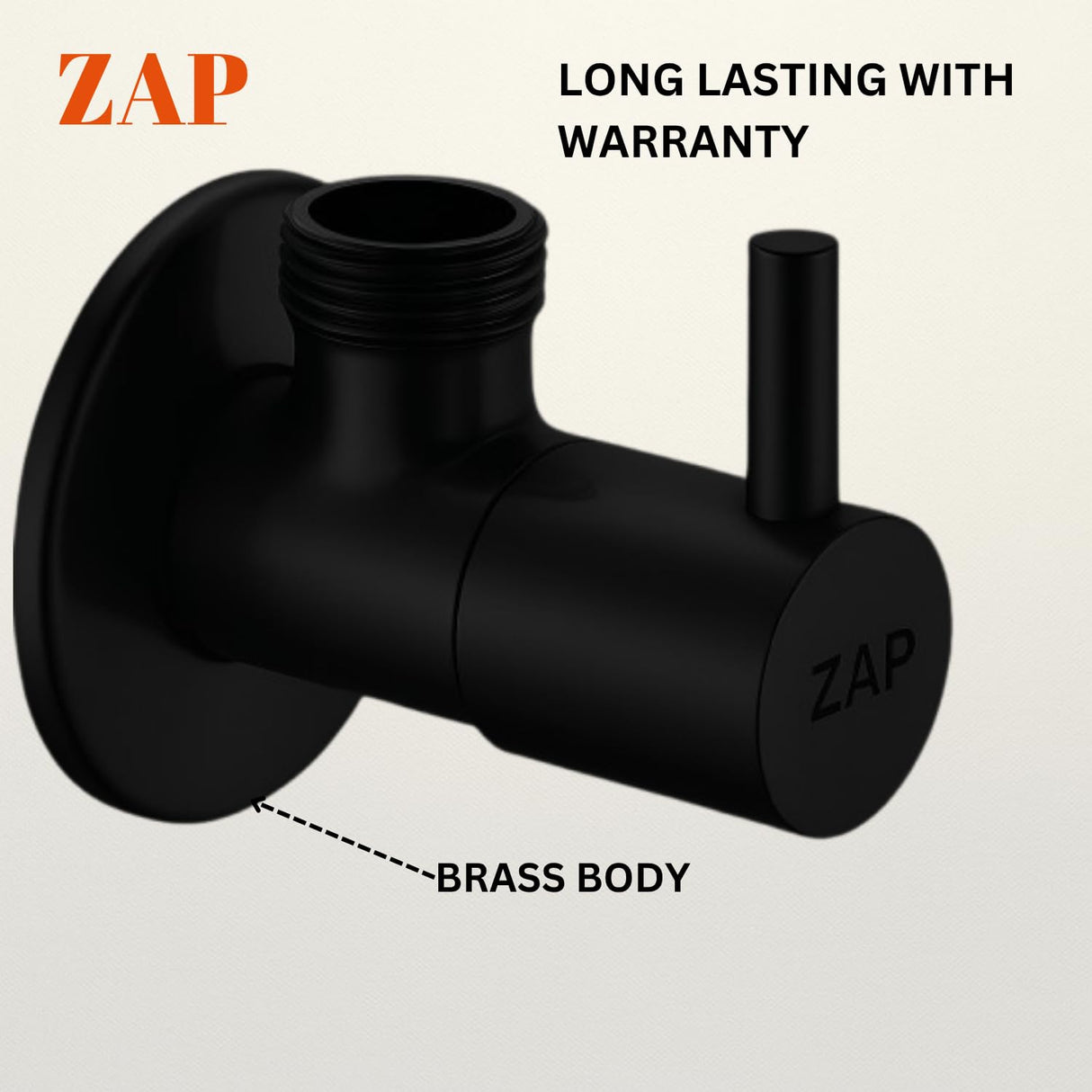 Elixir Angle Valve Black Bathroom Fitting For Tap Pack Of 2Pcs