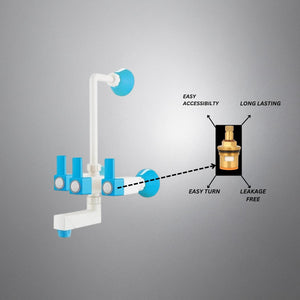 PVC Wall-Mounted Mixer with 3-in-1 Hot & Cold Control