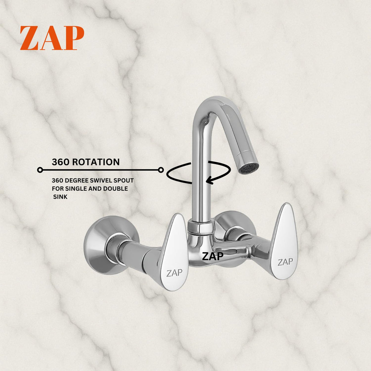 ZAP Brezza 2132  Sink Mixer Brass Tap
