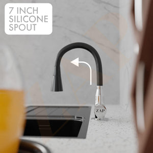 Elixir Kitchen Sink Tap – Dual Flow Black Silicone Spout