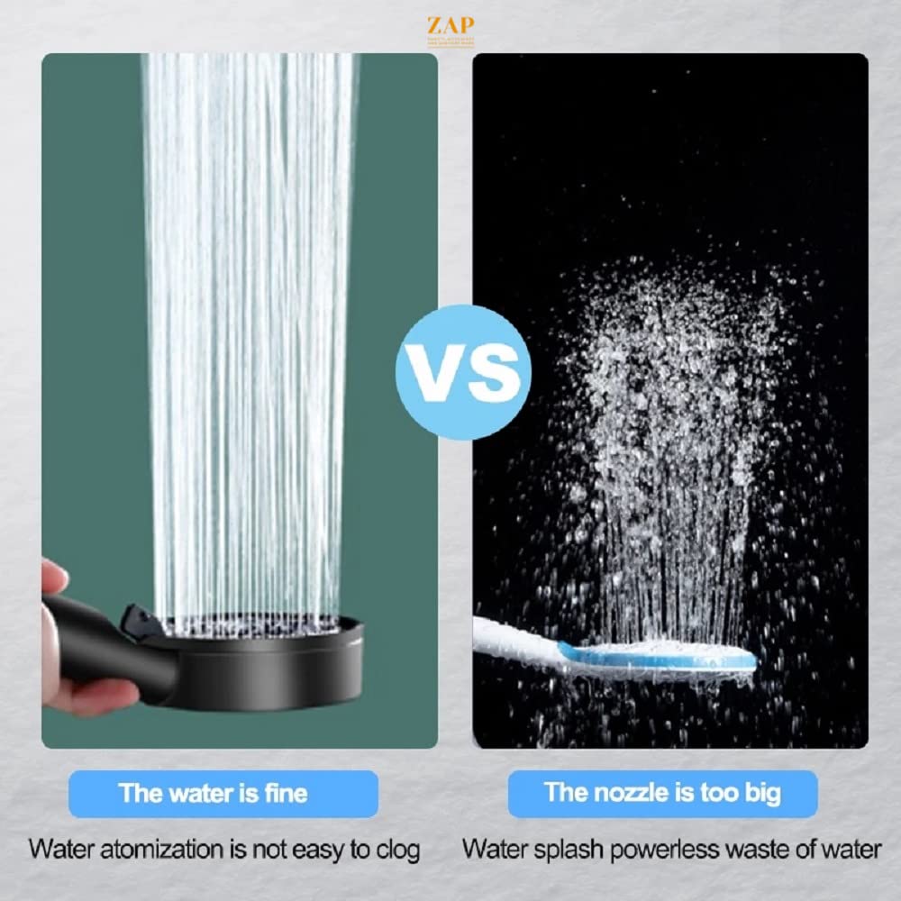 Exotic Deluxe 9-Inch Black Handheld Shower